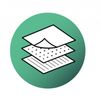 Icon mehrere Schichten Material